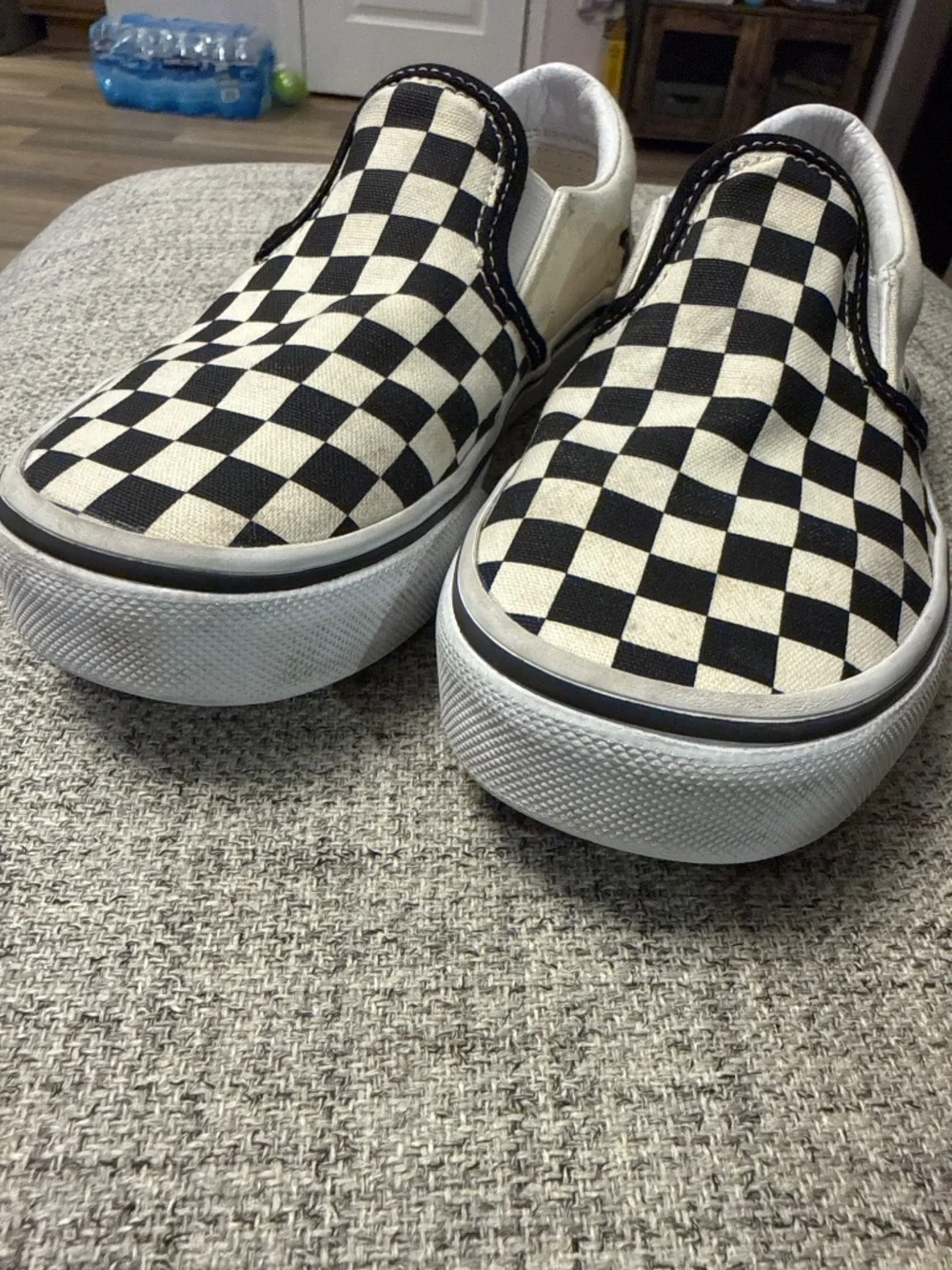2 pairs of classic checkered VANS